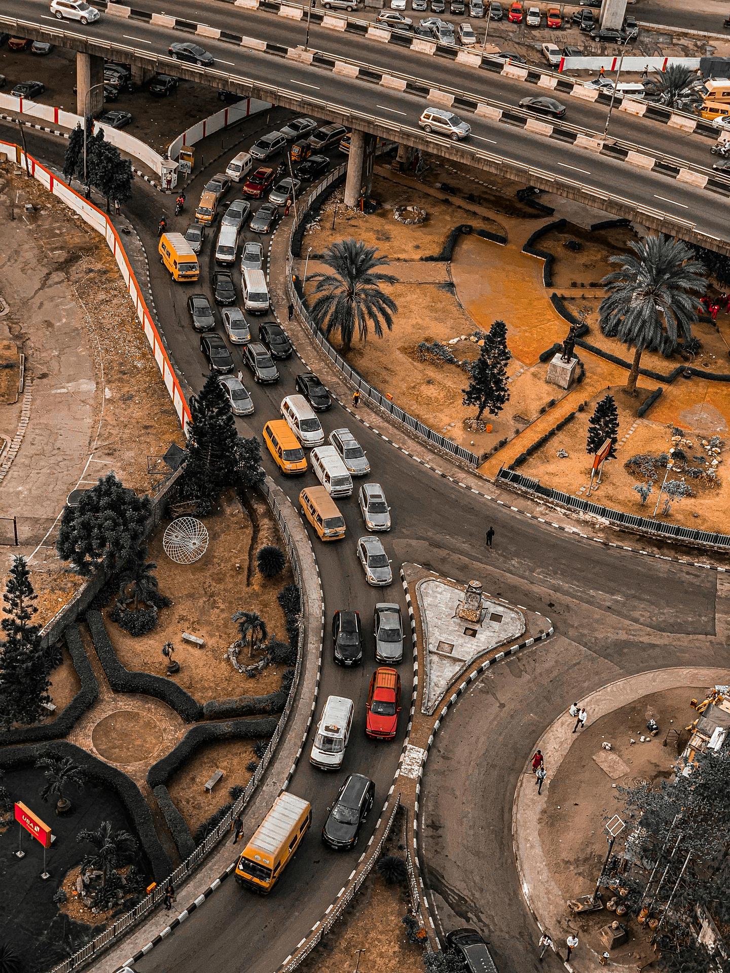 Busy street and everyday life in Nigerian communities